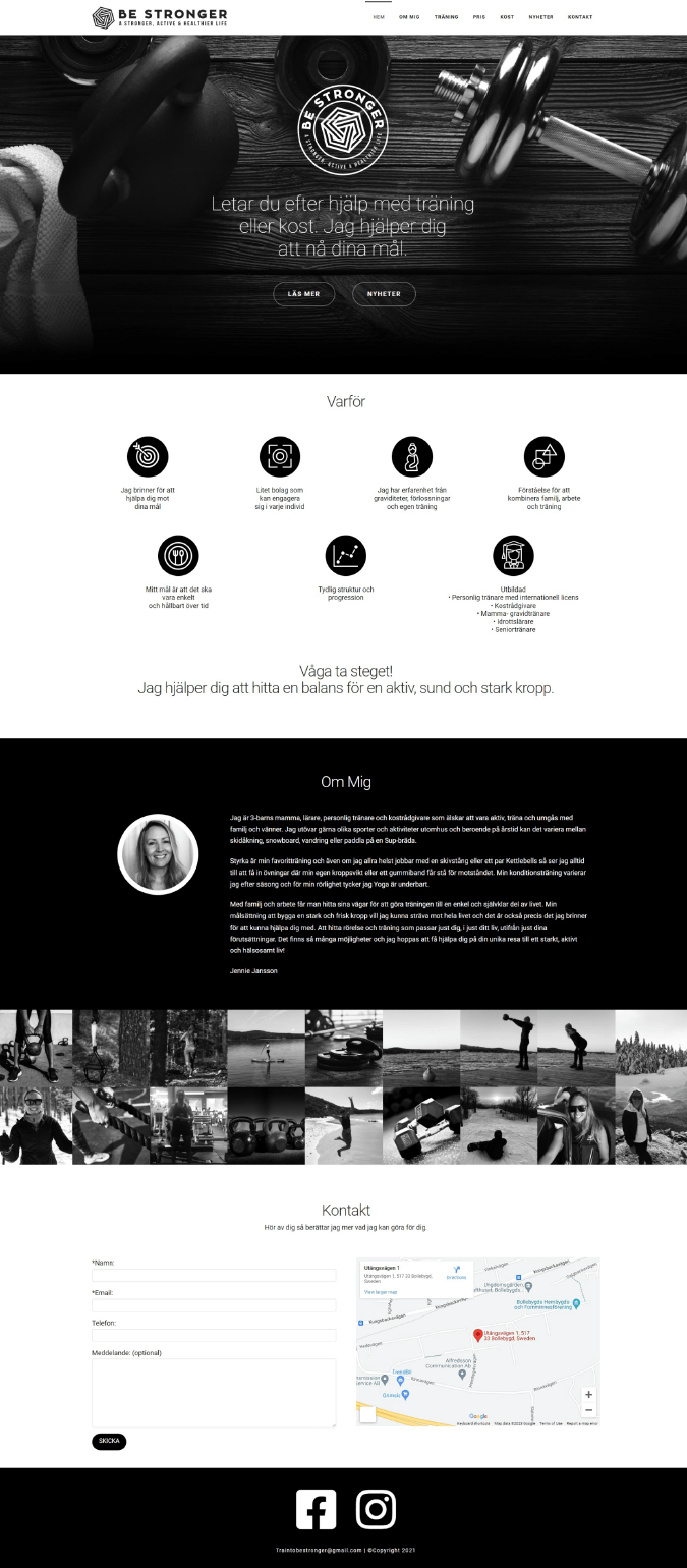 affordable fitness website design